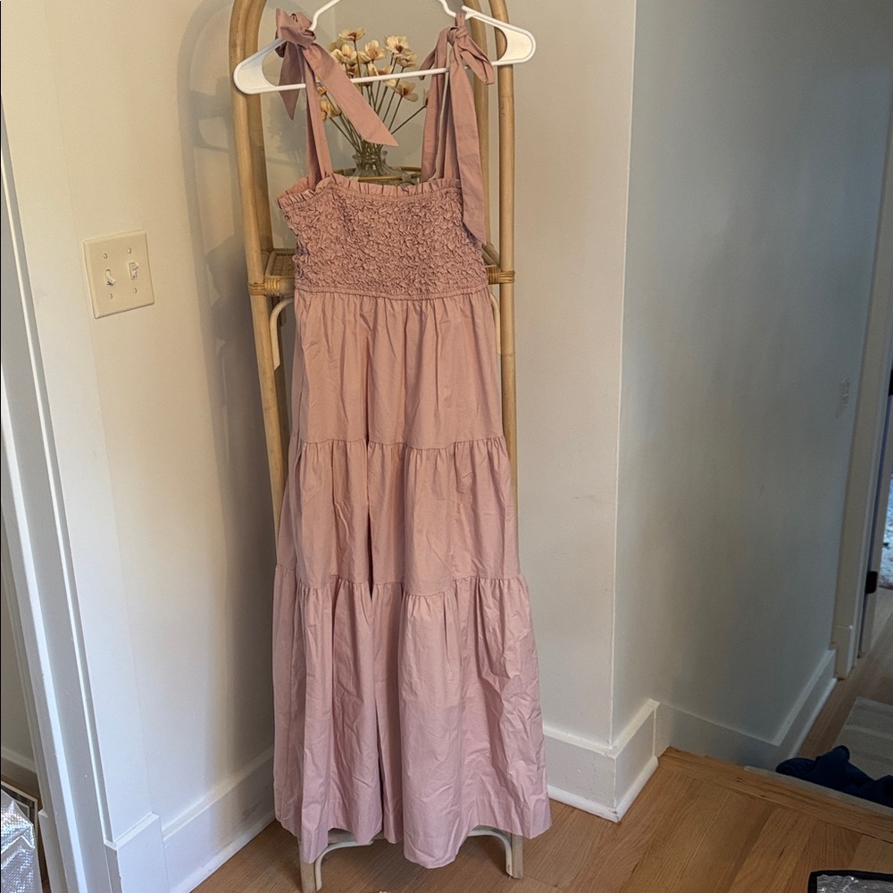 En Saison Blush Pink Smocked Dress